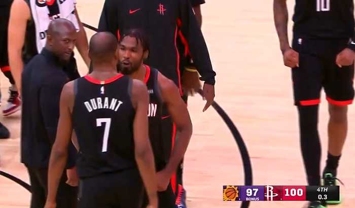 杜兰特三分11中1后绝杀太阳